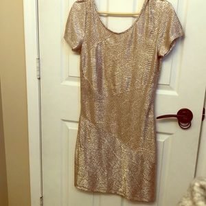 Free People glam gold dress